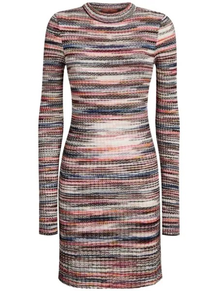 Missoni мини-платье с эффектом меланжа, нейтральный цвет