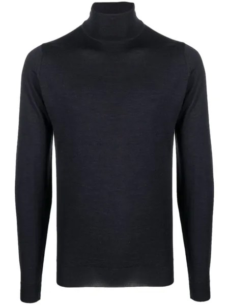 John Smedley джемпер Cherwell с высоким воротником, серый