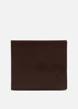 Кошелек Polo Ralph Lauren Internal Camouflage Smooth Leather Billfold, цвет коричневый