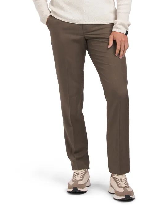 Брюки в клетку Perry Ellis Portfolio, коричневый