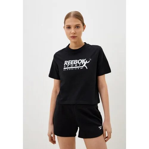 Футболка Reebok COURT SPORT GRAPHIC TEE, размер S, черный