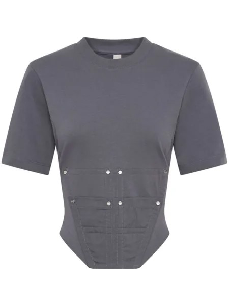 Dion Lee футболка Workwear из органического хлопка, серый