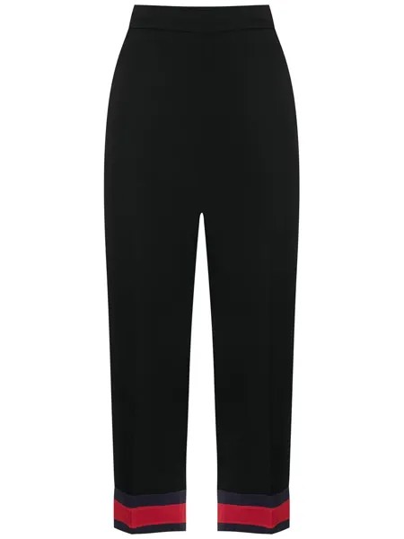 Gucci Pre-Owned укороченные брюки с отделкой Web