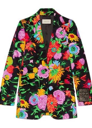 Gucci пиджак с цветочным узором из коллаборации с Ken Scott