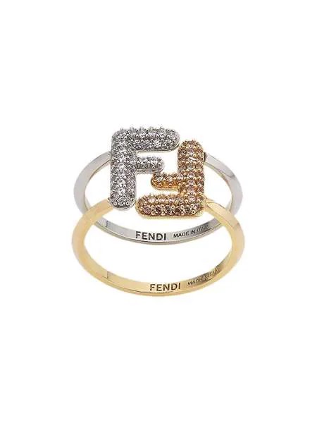 Fendi кольцо с кристаллами