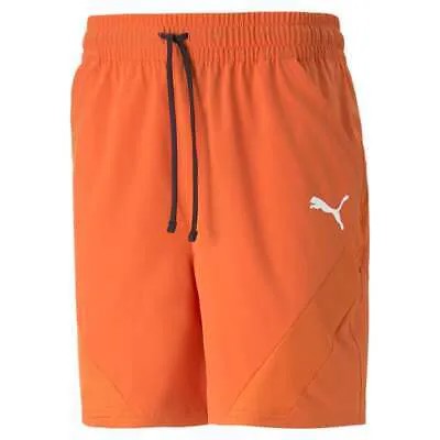 Puma Fit 7-дюймовые эластичные тканые шорты мужские оранжевые повседневные спортивные штаны 5232949