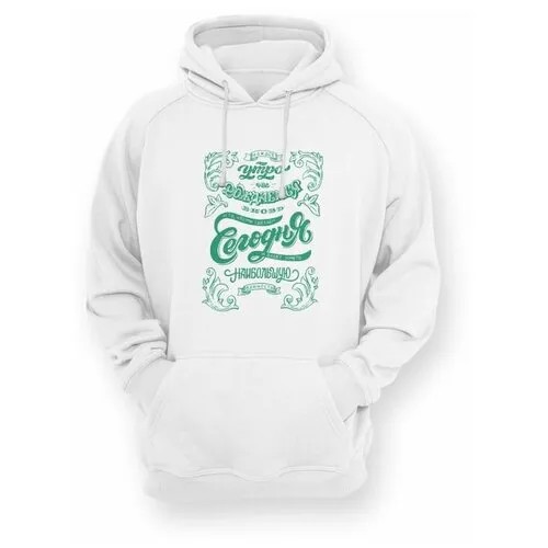 Худи GOODbrelok, размер 32, белый, зеленый
