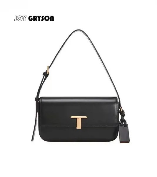 Оригинальная модная винтажная женская сумка Joy Gryson, повседневная женская сумка на плечо, однотонная женская сумка-клатч