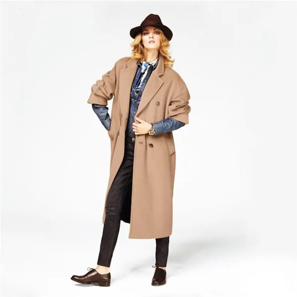 Модные женские бархатные пальто, осенне-зимние высококачественные Женские однотонные свободные ветровки, классические длинные пальто для ...
