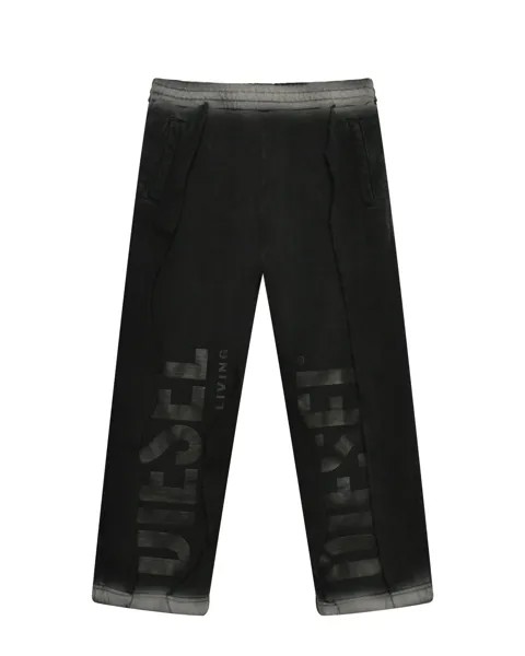 Спортивные брюки с лого, черные Diesel