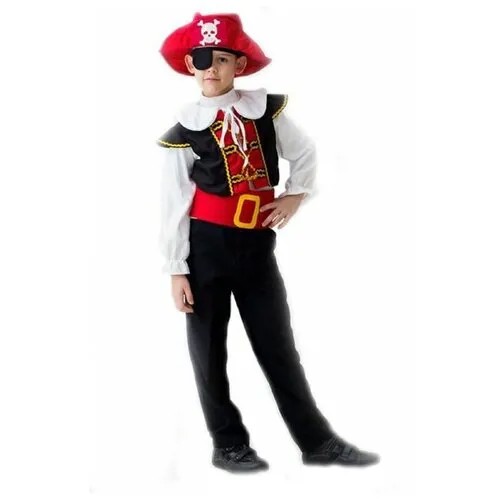 Карнавальный костюм Пират со шляпой 3-5 лет 104-116см