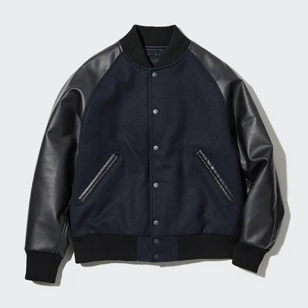 Мужская/женская бейсбольная куртка Uniqlo (куртка-бомбер American Campus Patchwork Jacket)
