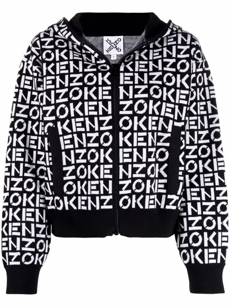 Kenzo худи на молнии с логотипом