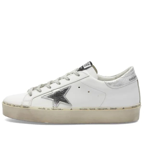 Кроссовки Golden Goose Hi Star, белый/серебристый