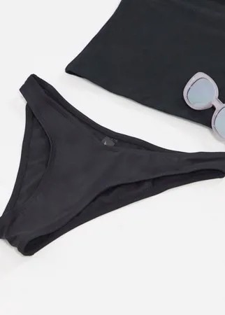 Черные плавки бикини с V-образным вырезом New Look-Черный цвет