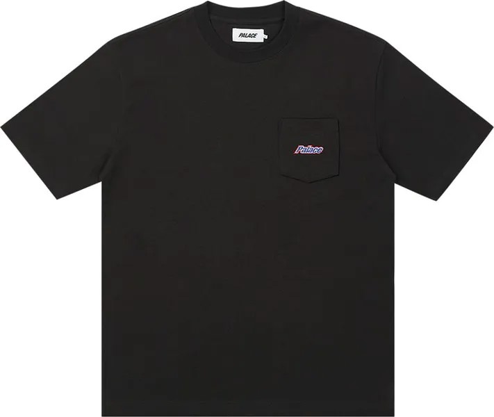 Футболка Palace Embroidered Pocket T-Shirt 'Black', черный