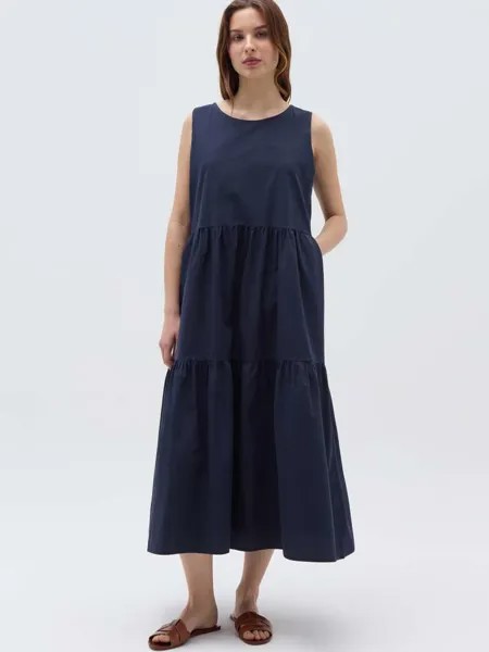 Длинное ярусное платье без рукавов Hybrid, цвет dark blue