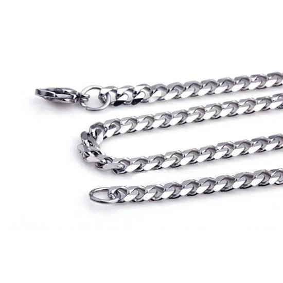 5 мм серебристый тон нержавеющая сталь мальчик мужская цепочка ожерелье лучше всего