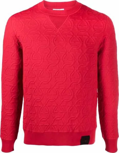 Salvatore Ferragamo свитер с тисненым логотипом