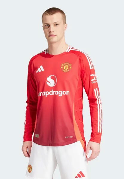 Рубашка с длинным рукавом MANCHESTER UNITED 24/25 LONG SLEEVE HOME AUTHENTIC adidas, красный