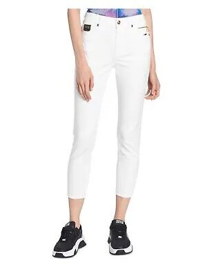 VERSACE JEANS COUTURE Женские белые джинсы скинни с карманами на молнии и высокой посадкой 29