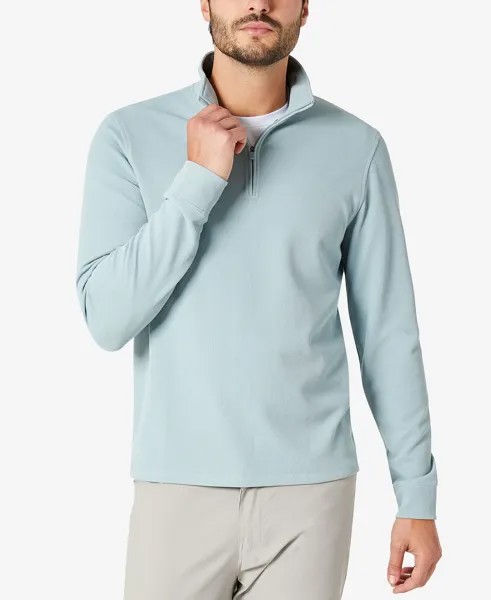 Мужской облегающий вязаный пуловер с молнией в четверть Kenneth Cole