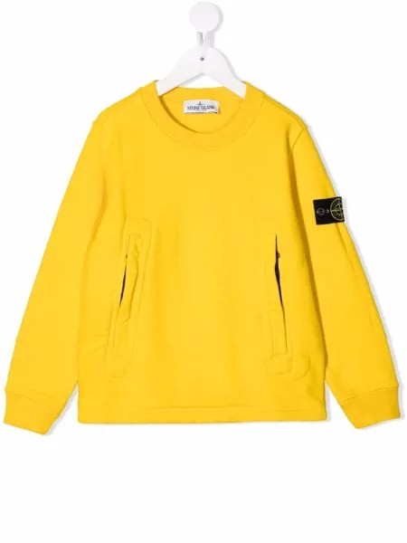Stone Island Junior толстовка с нашивкой-логотипом