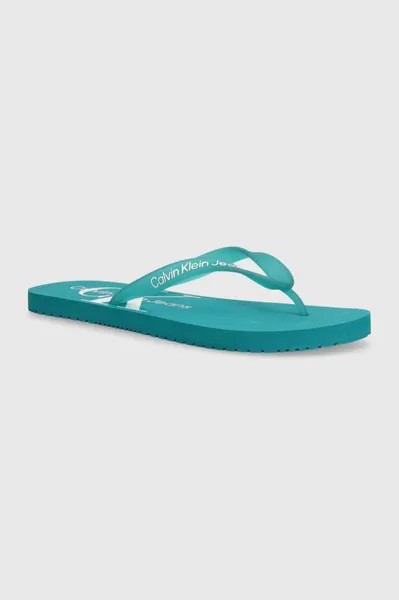 Шлепки Calvin Klein Jeans, бирюзовый