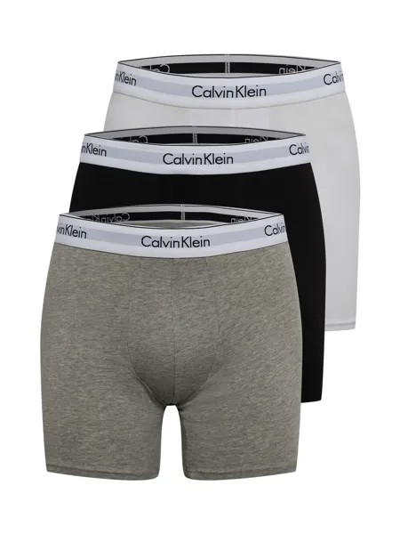 Трусы боксеры Calvin Klein, пестрый серый/черный/белый