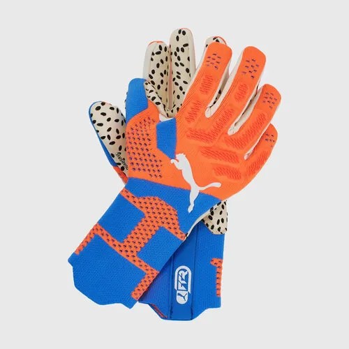 Вратарские перчатки PUMA, размер 8, оранжевый, синий