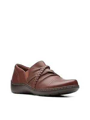 КОЛЛЕКЦИЯ ОТ CLARKS Женские бордовые лоферы Cora на танкетке 1 дюйм слипоны 8 W