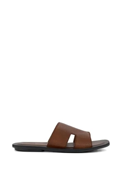 Кожаные сандалии Initials Dune London, коричневый