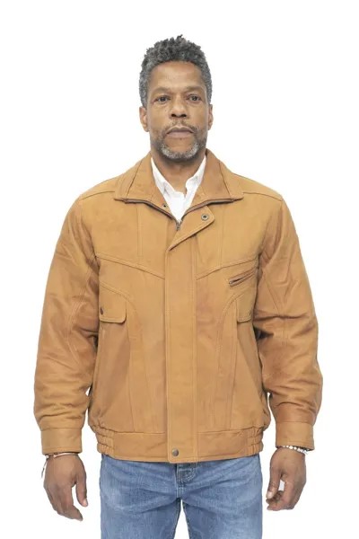Классический кожаный бомбер Harrington-Минск Infinity Leather, коричневый