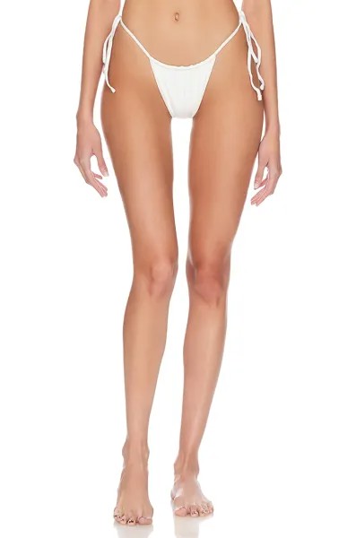 Плавки бикини Frankies Bikinis Tia Plisse, цвет Optic White