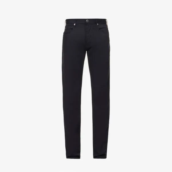 Прямые джинсы J06 Gab из эластичного денима со средней посадкой Emporio Armani, темно-синий