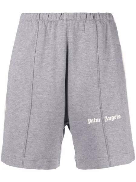 Palm Angels спортивные шорты с логотипом, серый