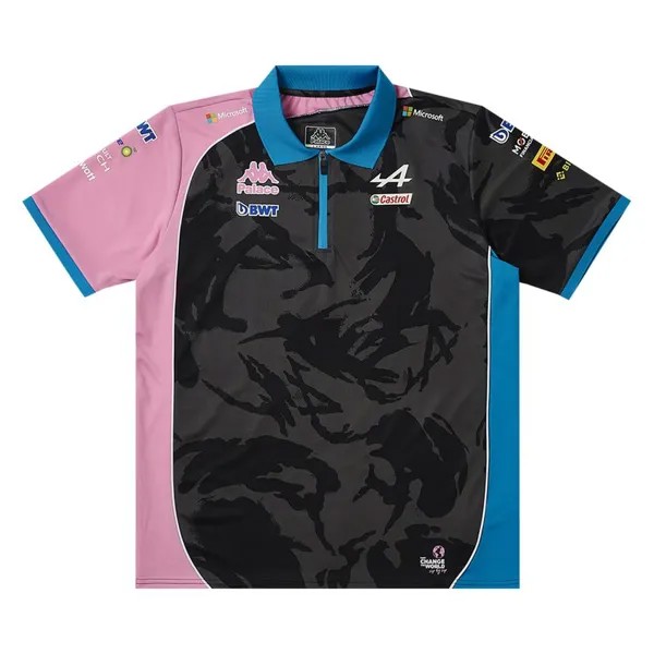 Поло Palace x Kappa For Alpine Tech 'Night Desert Camo', черный