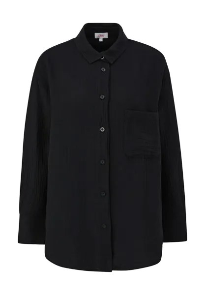 Рубашка-блузка OVERSIZE-LOOK s.Oliver, черный