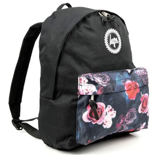 Женский текстильный рюкзак Hype ДТ 001 Черный Цветы