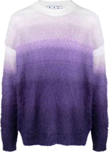 Толстовка Off-White Diag Arrow Brushed Knit Crew 'Purple', фиолетовый
