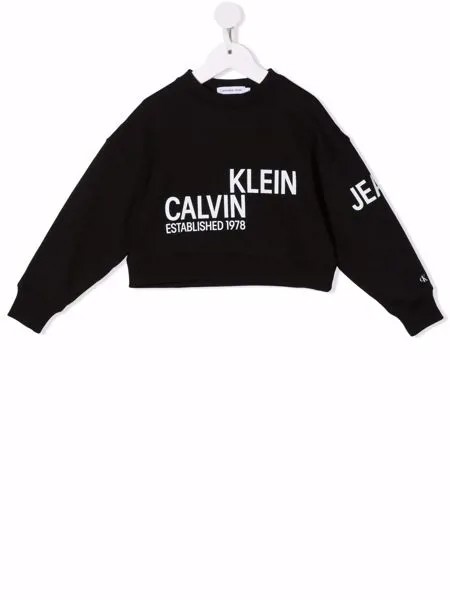 Calvin Klein Kids укороченная толстовка с логотипом