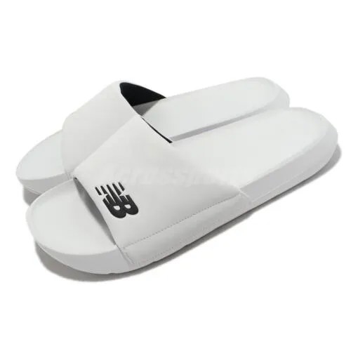 New Balance 6301 Белые Черные Мужские сандалии-слипоны унисекс, тапочки SD6301SWTM