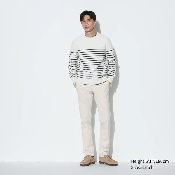 Брюки-чиносы UNIQLO зауженные, айвори
