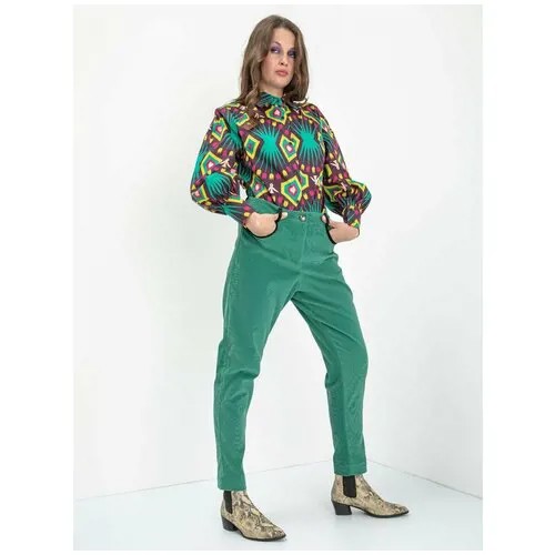 Брюки джоггеры  ARTWIZARD демисезонные, свободный силуэт, повседневный стиль, стрейч, карманы, размер 170-96-104/L, бирюзовый, зеленый