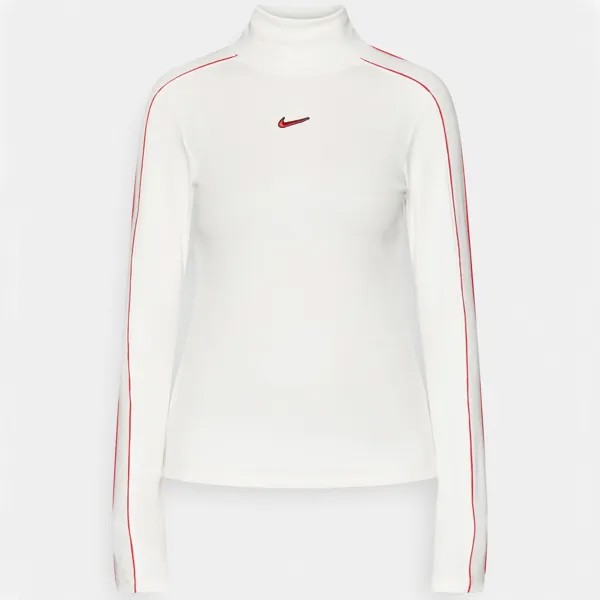 Лонгслив Nike Sportswear Mock, белый/красный