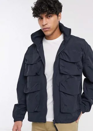 Темно-синяя куртка в стиле милитари ASOS DESIGN-Темно-синий