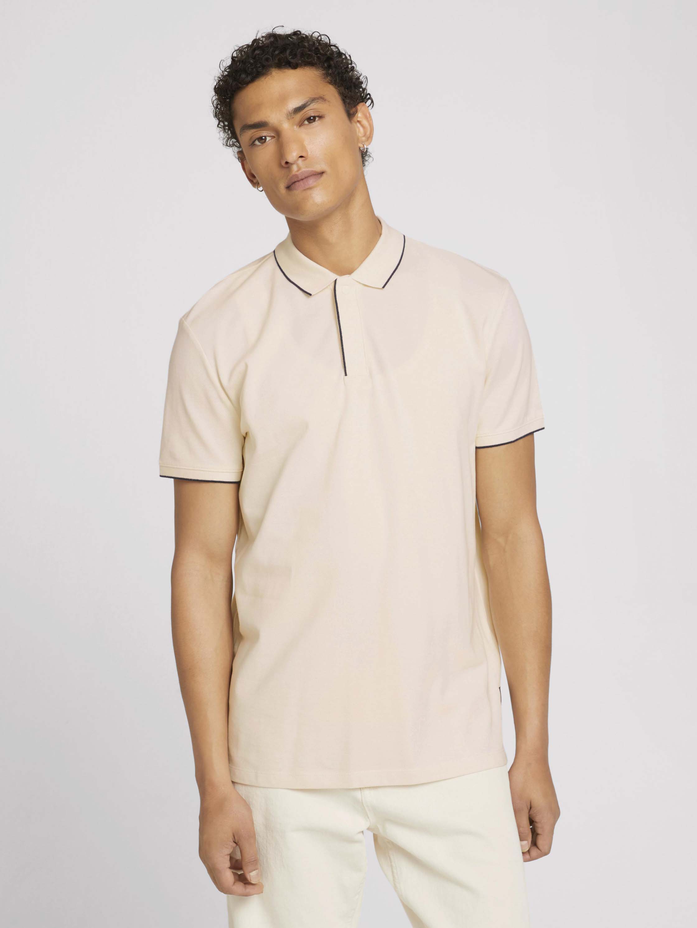 Футболка-поло мужская TOM TAILOR 1026949 бежевая S