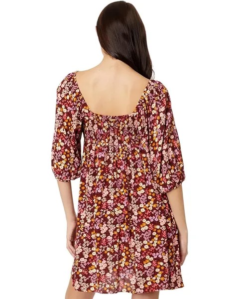 Платье Billabong Swept Away Again Woven Mini Dress, цвет Deep Sienna