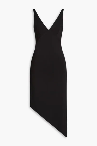 Асимметричное платье миди из эластичного джерси Remain Birger Christensen, черный