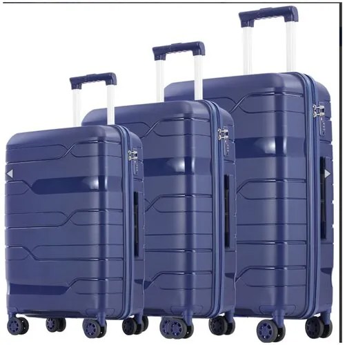 Умный чемодан Ambassador, 3 шт., 100 л, размер S/M/L, синий